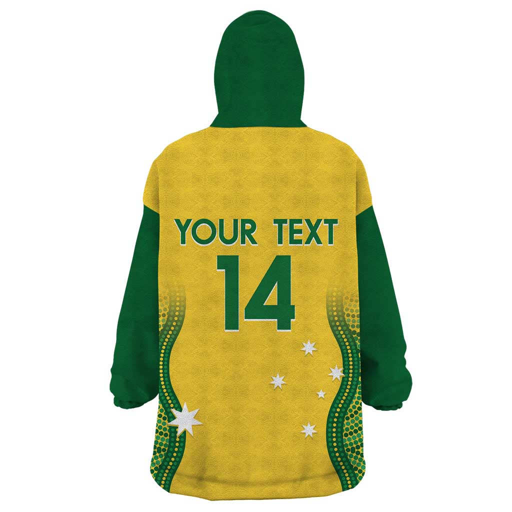 Custom Australia Opals Wearable Blanket Hoodie Indigenous Art