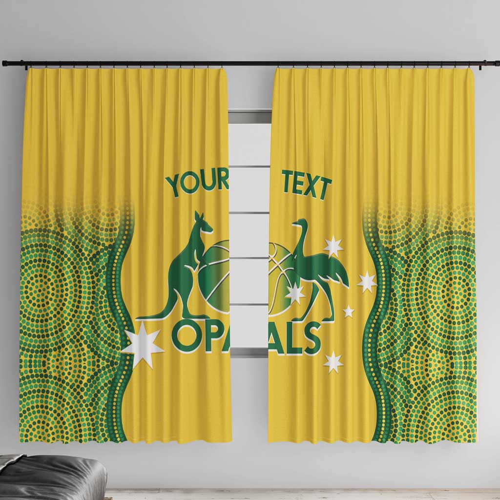 Custom Australia Opals Window Curtain Indigenous Art