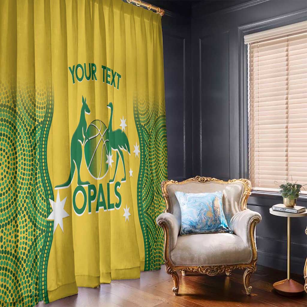Custom Australia Opals Window Curtain Indigenous Art