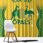 Custom Australia Opals Window Curtain Indigenous Art