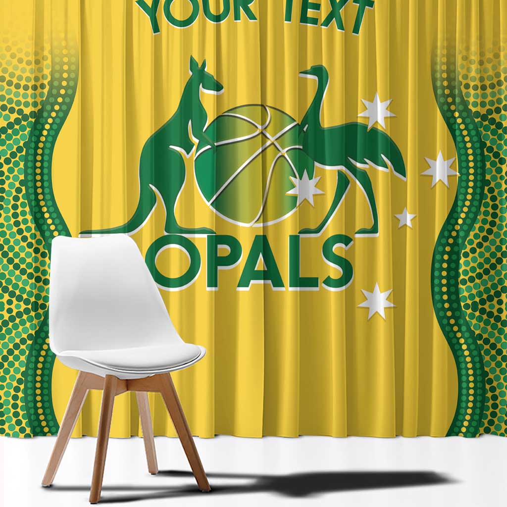Custom Australia Opals Window Curtain Indigenous Art