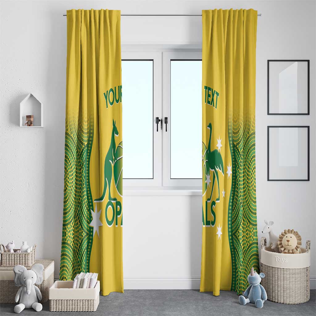 Custom Australia Opals Window Curtain Indigenous Art