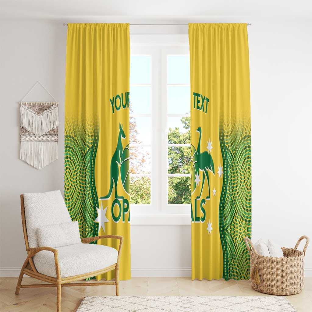 Custom Australia Opals Window Curtain Indigenous Art