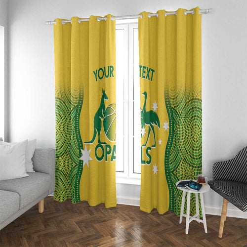 Custom Australia Opals Window Curtain Indigenous Art