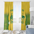 Custom Australia Opals Window Curtain Indigenous Art