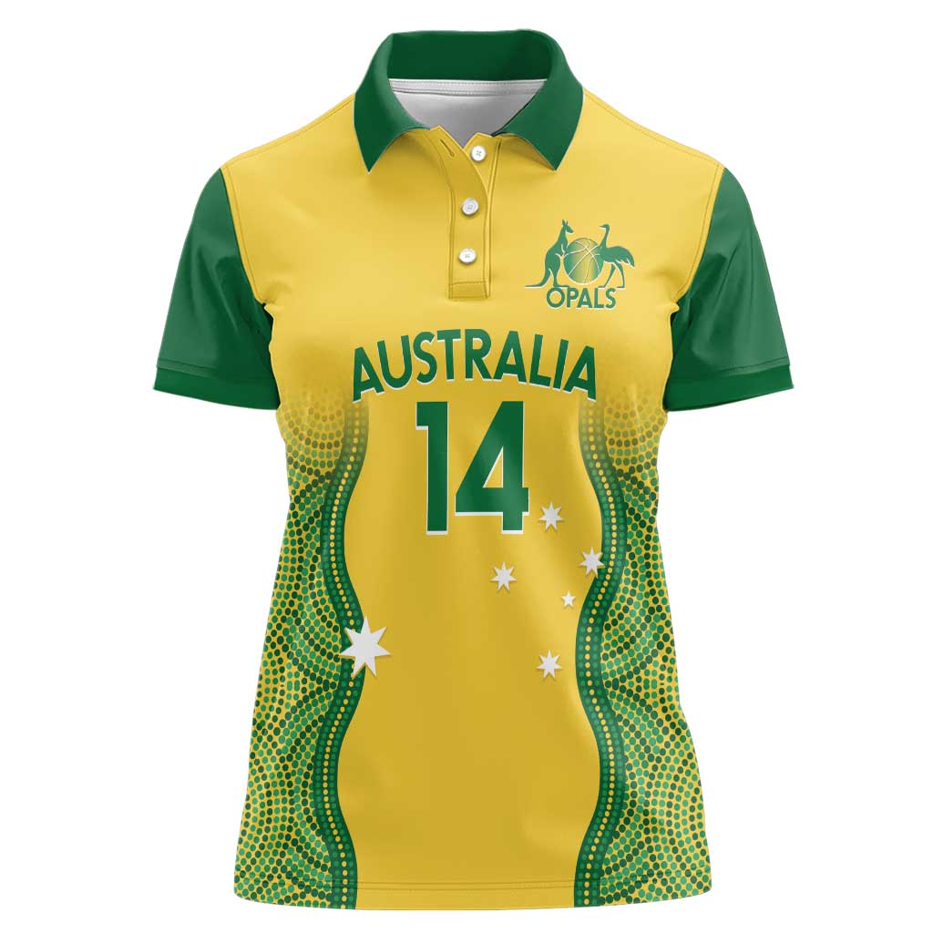 Custom Australia Opals Women Polo Shirt Indigenous Art