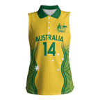Custom Australia Opals Women Sleeveless Polo Shirt Indigenous Art
