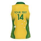 Custom Australia Opals Women Sleeveless Polo Shirt Indigenous Art