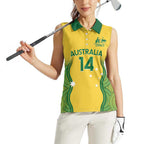 Custom Australia Opals Women Sleeveless Polo Shirt Indigenous Art