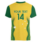 Custom Australia Opals Women V-Neck T-Shirt Indigenous Art
