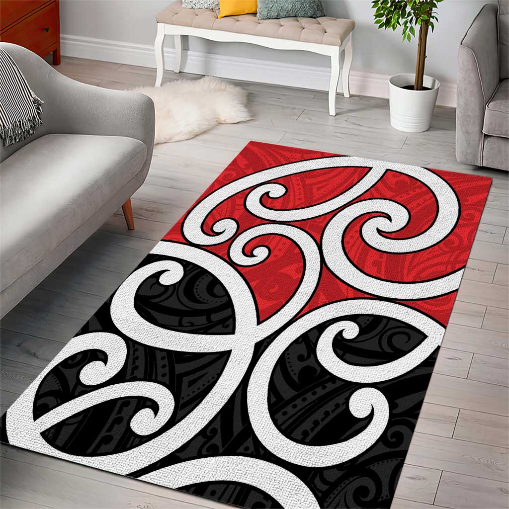 New Zealand Area Rug Maori Koru Tino Rangatiratanga Color - Aussie Hoodie