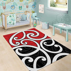 New Zealand Area Rug Maori Koru Tino Rangatiratanga Color - Aussie Hoodie