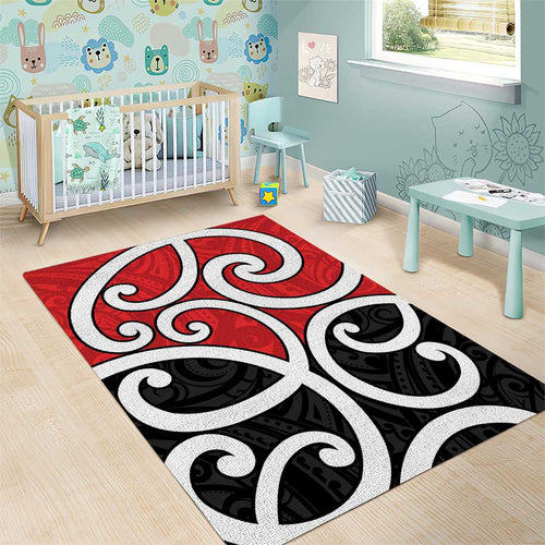 New Zealand Area Rug Maori Koru Tino Rangatiratanga Color - Aussie Hoodie