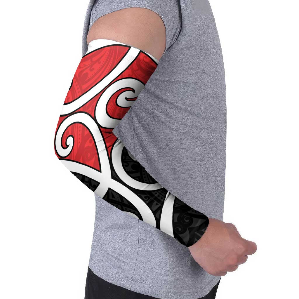 New Zealand Arm Sleeves Maori Koru Tino Rangatiratanga Color - Aussie Hoodie