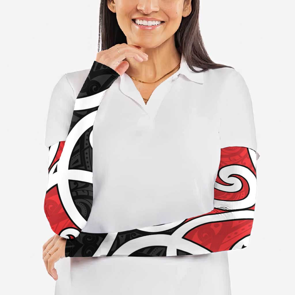 New Zealand Arm Sleeves Maori Koru Tino Rangatiratanga Color - Aussie Hoodie