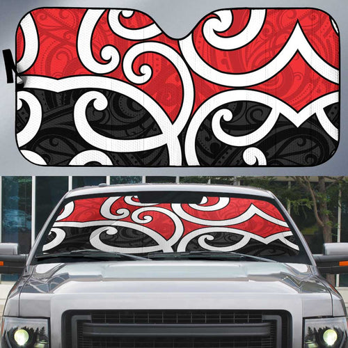 New Zealand Auto Sun Shade Maori Koru Tino Rangatiratanga Color - Aussie Hoodie