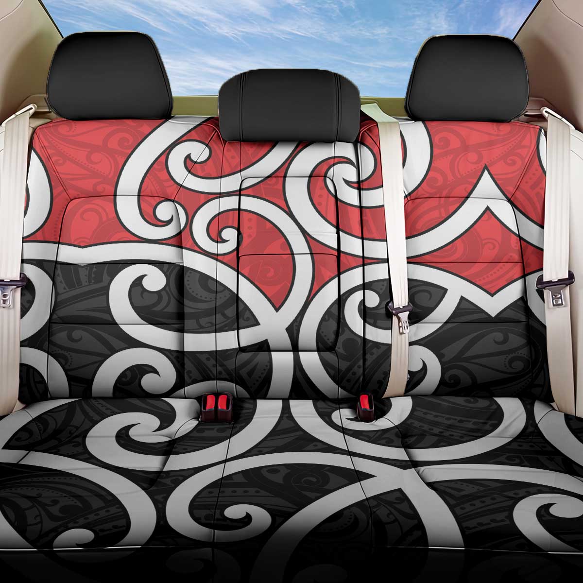 New Zealand Back Car Seat Cover Maori Koru Tino Rangatiratanga Color - Aussie Hoodie
