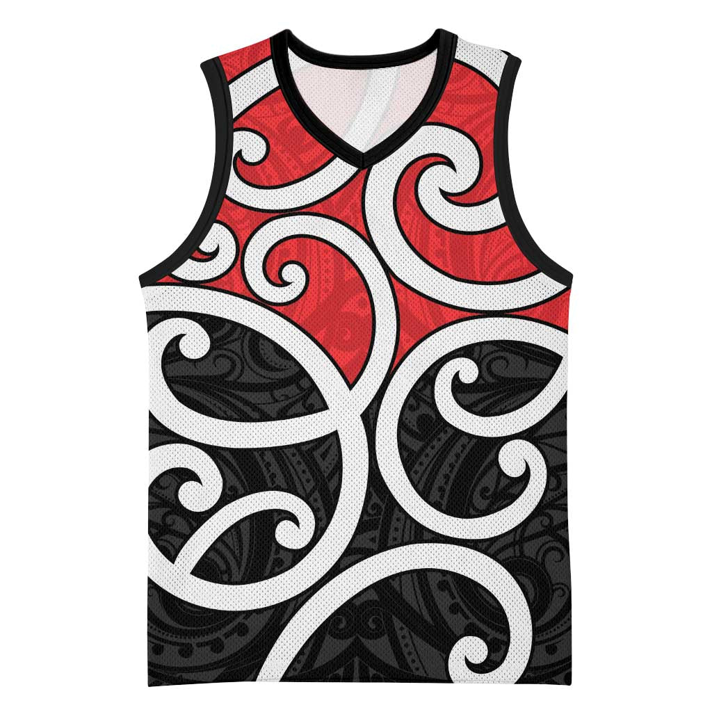 New Zealand Basketball Jersey Maori Koru Tino Rangatiratanga Color - Aussie Hoodie