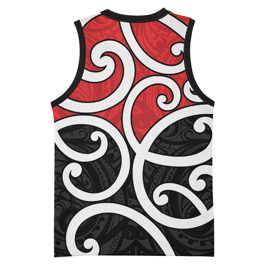 New Zealand Basketball Jersey Maori Koru Tino Rangatiratanga Color - Aussie Hoodie