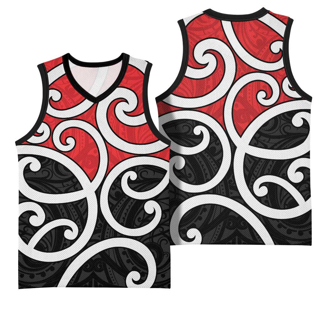 New Zealand Basketball Jersey Maori Koru Tino Rangatiratanga Color - Aussie Hoodie
