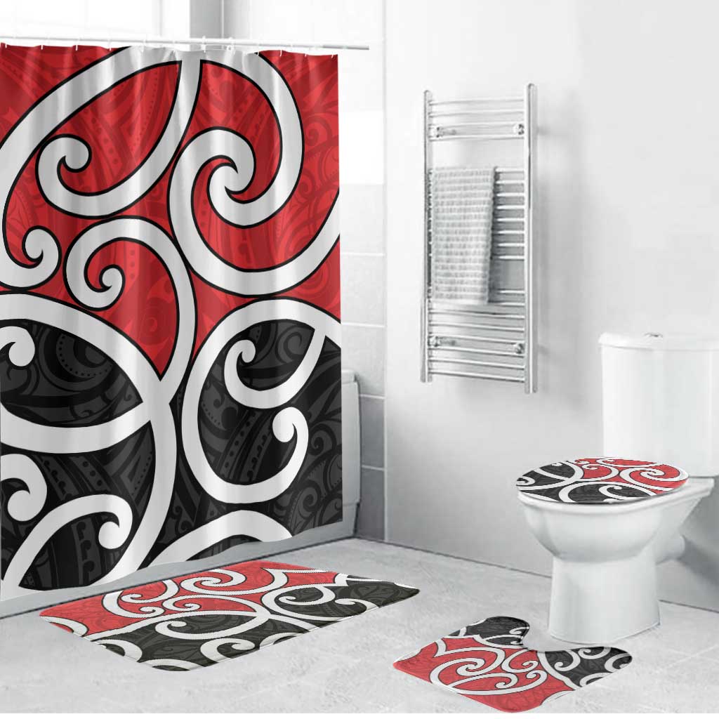 New Zealand Bathroom Set Maori Koru Tino Rangatiratanga Color - Aussie Hoodie