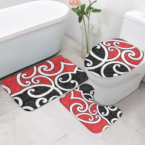 New Zealand Bathroom Set Maori Koru Tino Rangatiratanga Color - Aussie Hoodie