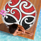 New Zealand Beach Blanket Maori Koru Tino Rangatiratanga Color - Aussie Hoodie