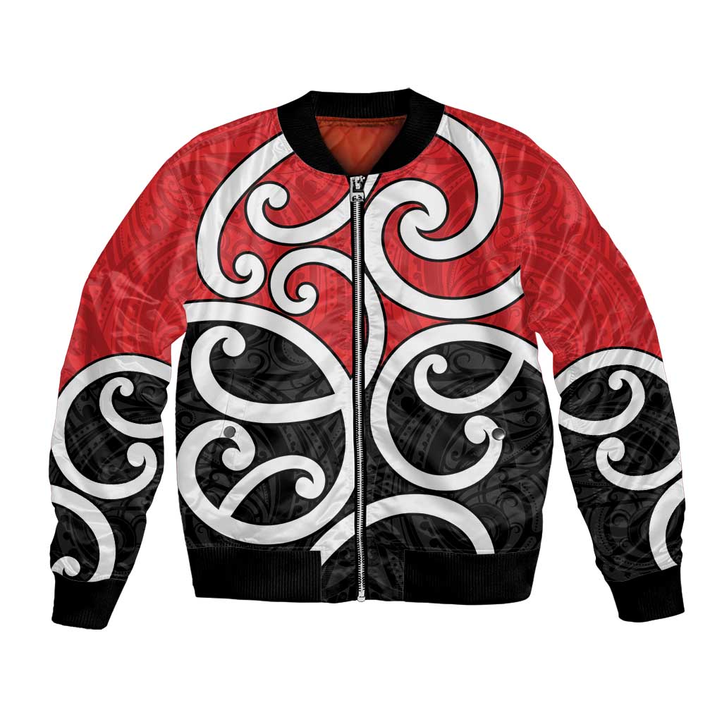New Zealand Bomber Jacket Maori Koru Tino Rangatiratanga Color - Aussie Hoodie