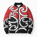 New Zealand Bomber Puffer Jacket Maori Koru Tino Rangatiratanga Color - Aussie Hoodie