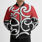 New Zealand Bomber Puffer Jacket Maori Koru Tino Rangatiratanga Color - Aussie Hoodie