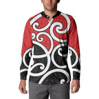 New Zealand Button Sweatshirt Maori Koru Tino Rangatiratanga Color - Aussie Hoodie