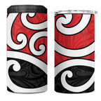 New Zealand 4 in 1 Can Cooler Tumbler Maori Koru Tino Rangatiratanga Color - Aussie Hoodie