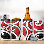 New Zealand 4 in 1 Can Cooler Tumbler Maori Koru Tino Rangatiratanga Color - Aussie Hoodie