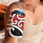 New Zealand 4 in 1 Can Cooler Tumbler Maori Koru Tino Rangatiratanga Color - Aussie Hoodie
