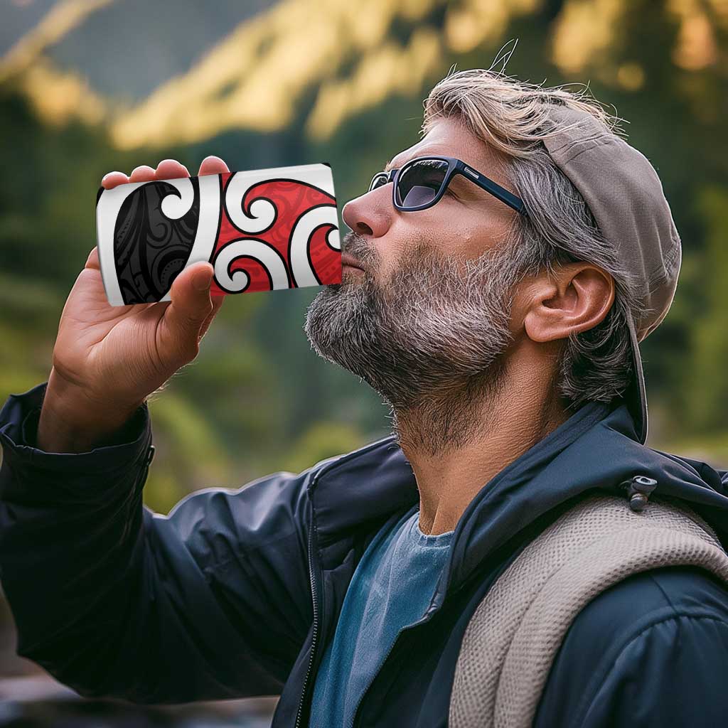 New Zealand 4 in 1 Can Cooler Tumbler Maori Koru Tino Rangatiratanga Color - Aussie Hoodie