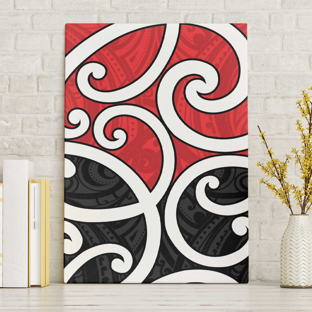 New Zealand Canvas Wall Art Maori Koru Tino Rangatiratanga Color - Aussie Hoodie