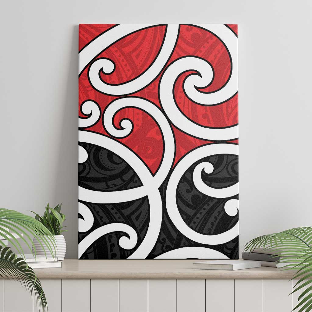 New Zealand Canvas Wall Art Maori Koru Tino Rangatiratanga Color - Aussie Hoodie