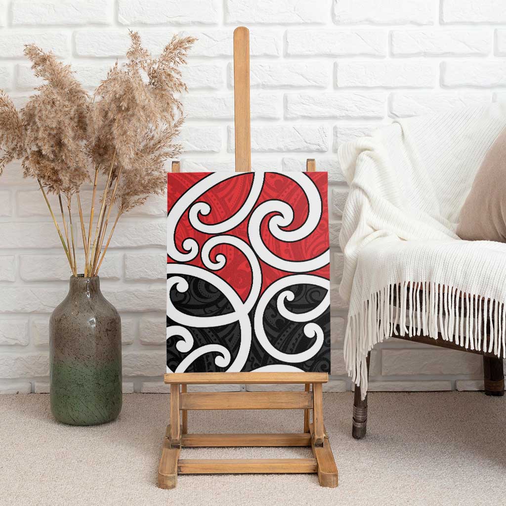 New Zealand Canvas Wall Art Maori Koru Tino Rangatiratanga Color - Aussie Hoodie