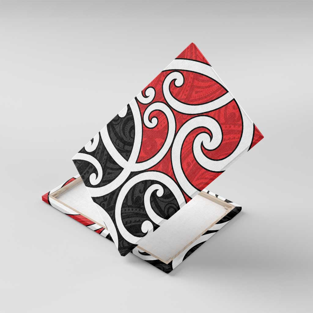 New Zealand Canvas Wall Art Maori Koru Tino Rangatiratanga Color - Aussie Hoodie