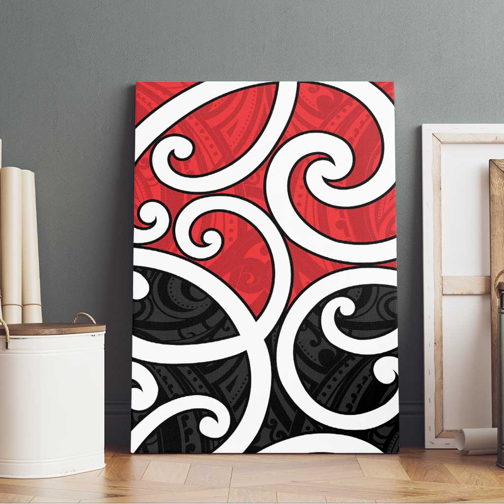 New Zealand Canvas Wall Art Maori Koru Tino Rangatiratanga Color - Aussie Hoodie