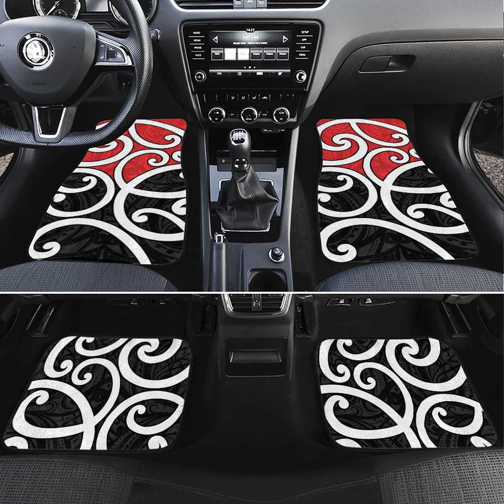 New Zealand Car Mats Maori Koru Tino Rangatiratanga Color - Aussie Hoodie