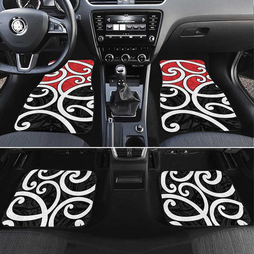 New Zealand Car Mats Maori Koru Tino Rangatiratanga Color - Aussie Hoodie