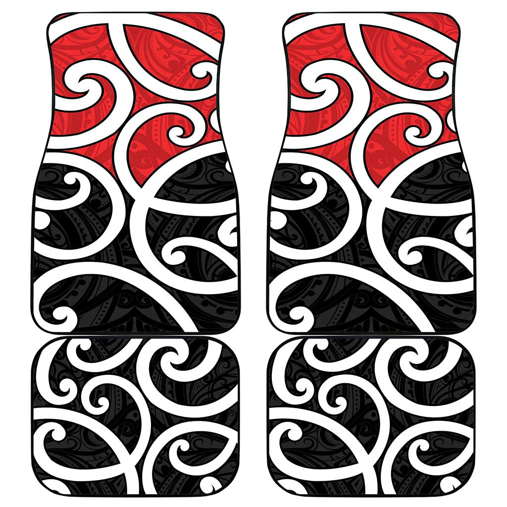 New Zealand Car Mats Maori Koru Tino Rangatiratanga Color - Aussie Hoodie