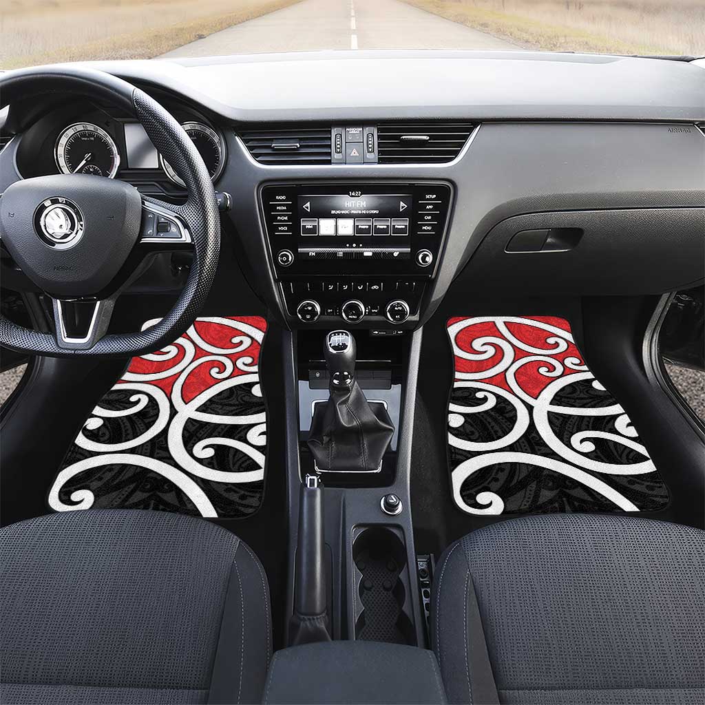 New Zealand Car Mats Maori Koru Tino Rangatiratanga Color - Aussie Hoodie