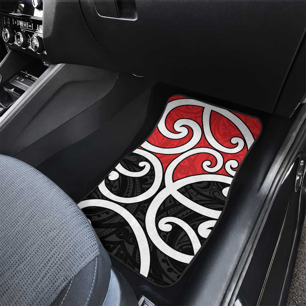 New Zealand Car Mats Maori Koru Tino Rangatiratanga Color - Aussie Hoodie
