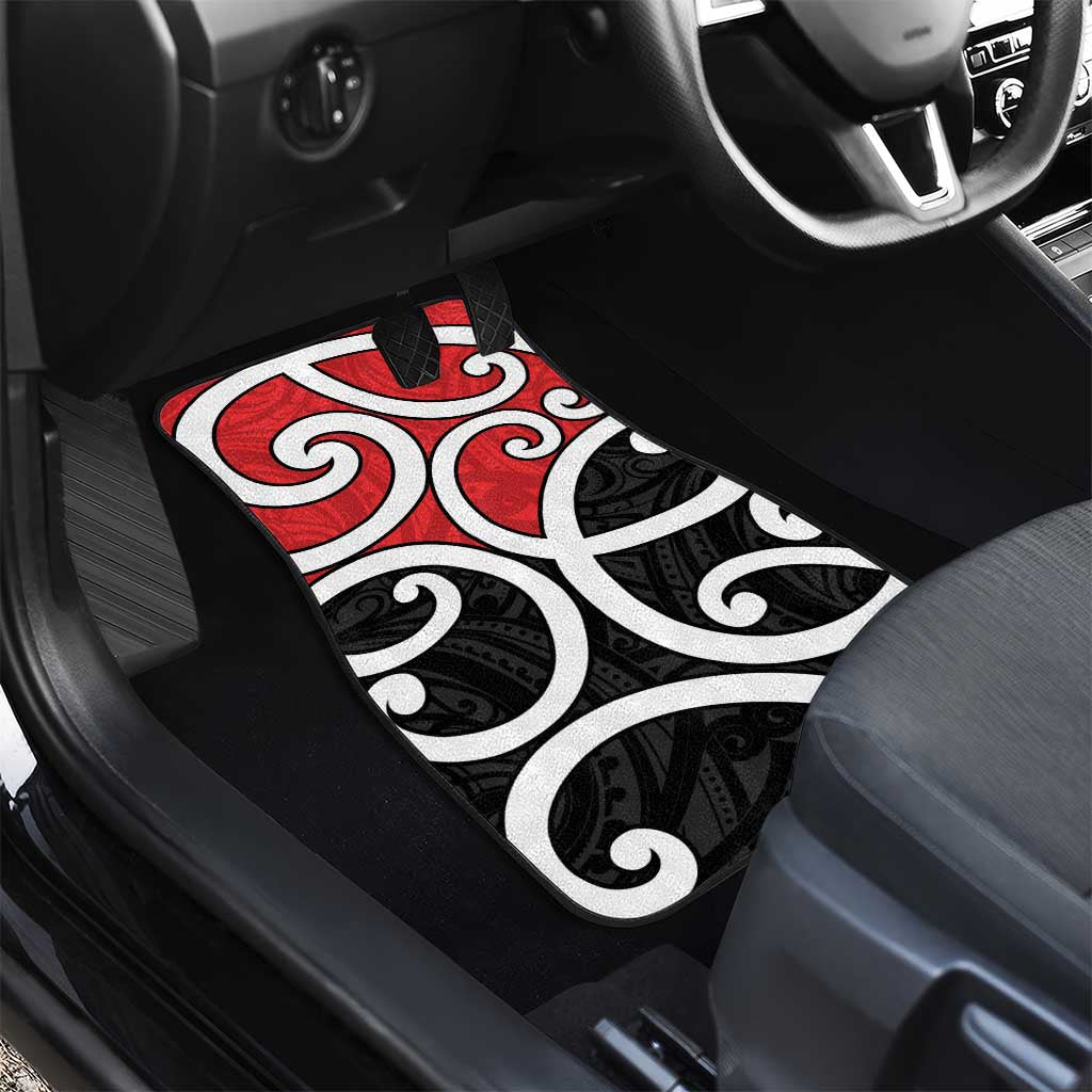 New Zealand Car Mats Maori Koru Tino Rangatiratanga Color - Aussie Hoodie