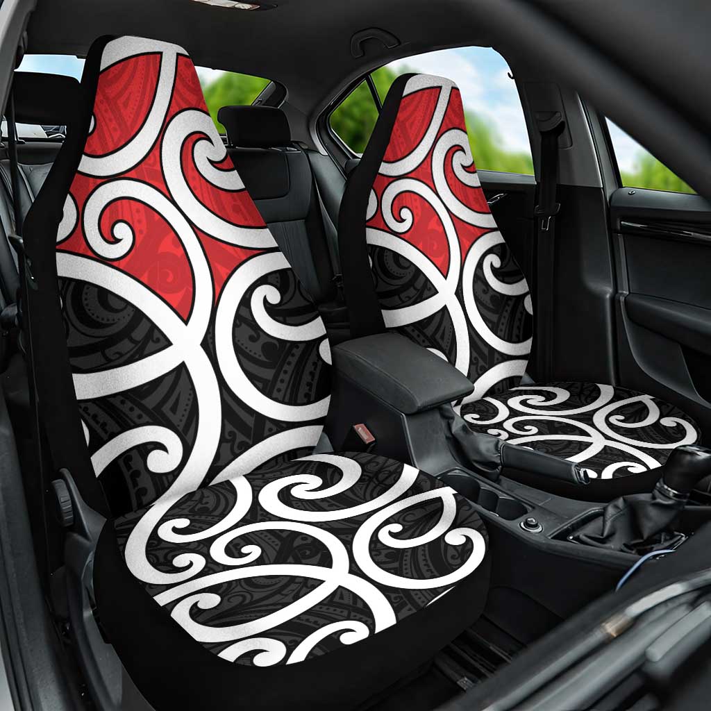 New Zealand Car Seat Cover Maori Koru Tino Rangatiratanga Color - Aussie Hoodie