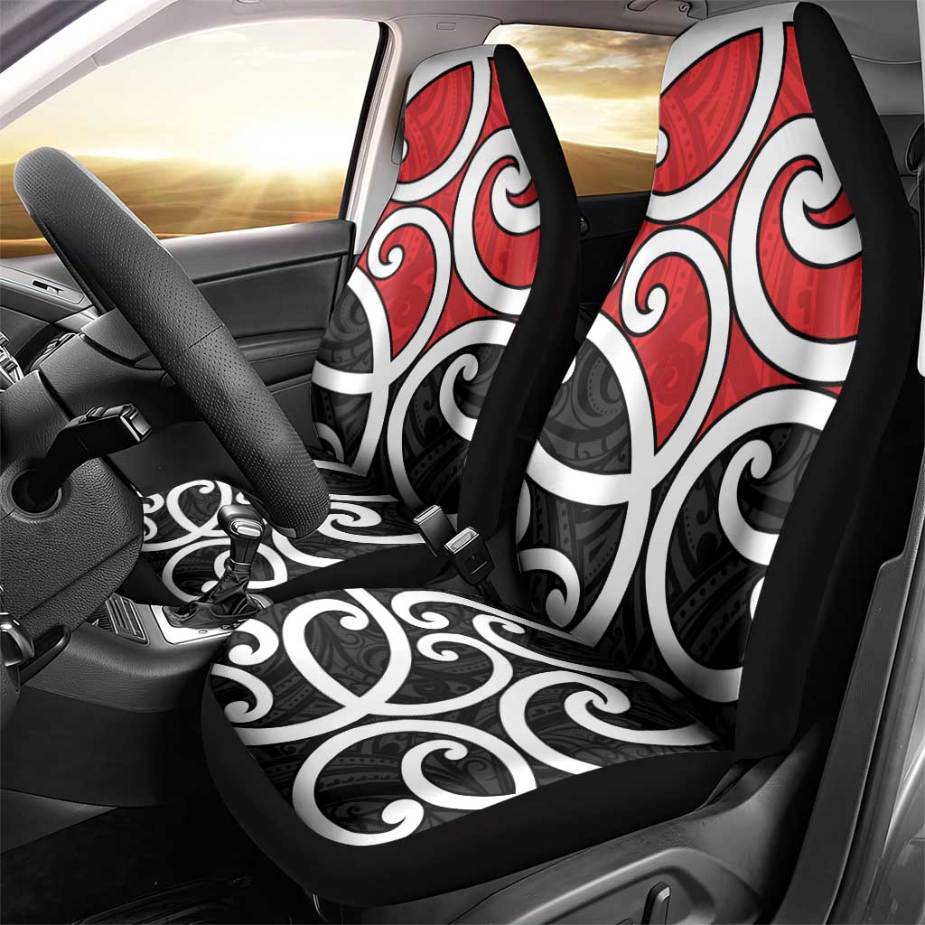 New Zealand Car Seat Cover Maori Koru Tino Rangatiratanga Color - Aussie Hoodie