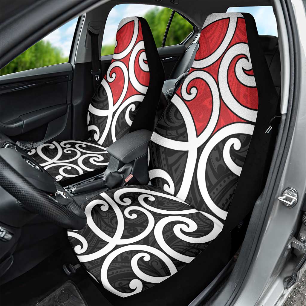 New Zealand Car Seat Cover Maori Koru Tino Rangatiratanga Color - Aussie Hoodie