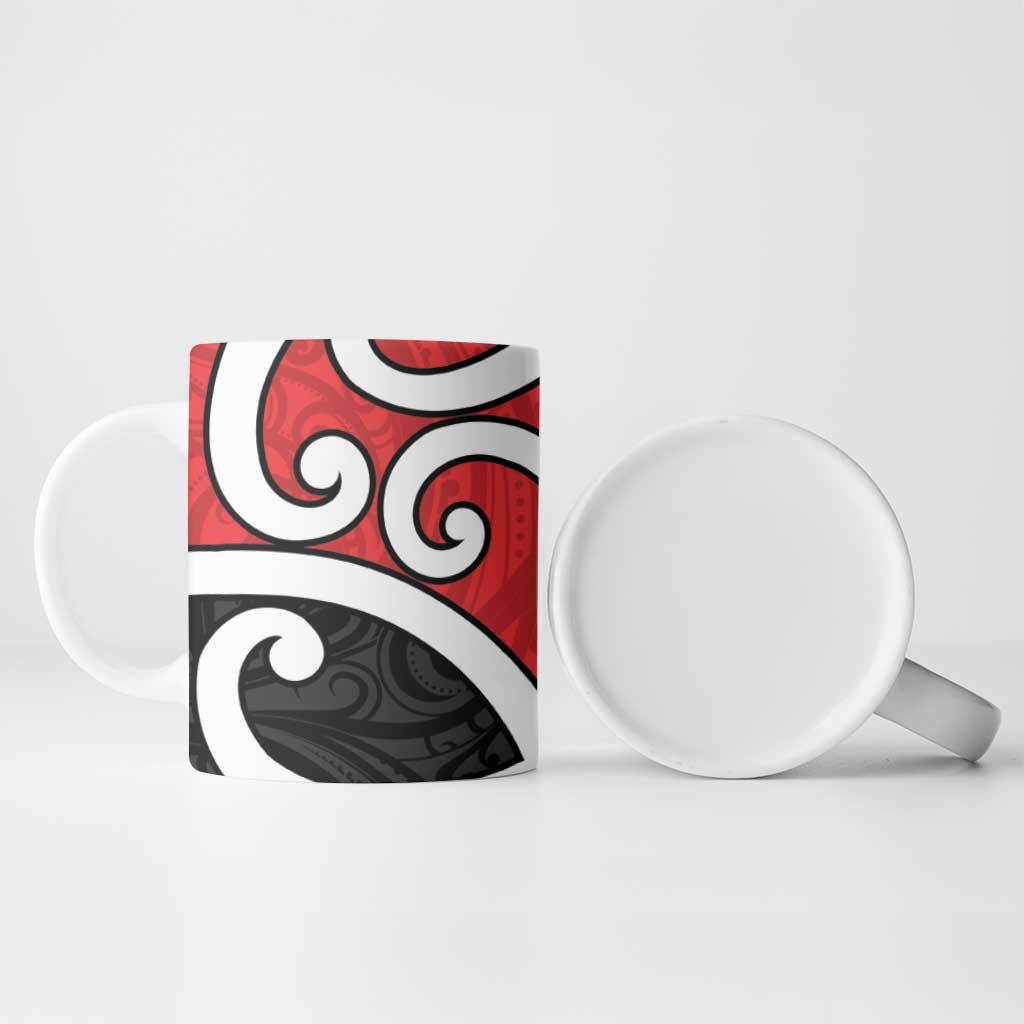 New Zealand Ceramic Mug Maori Koru Tino Rangatiratanga Color - Aussie Hoodie